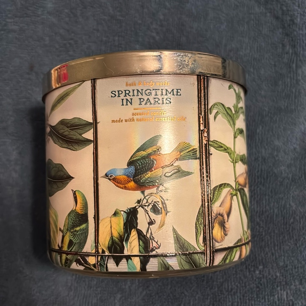 NWT bath and bodywork’s 3 wick candle springtime in Paris